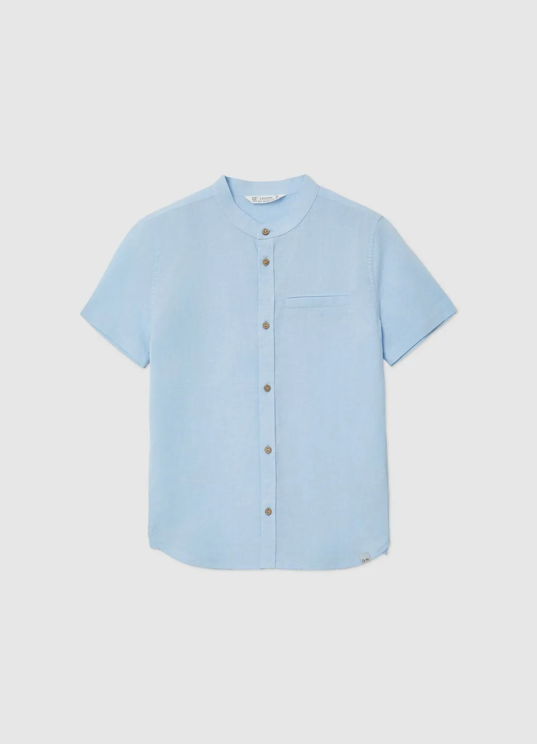 Calliope chemise garçon col coréen manches courtes
