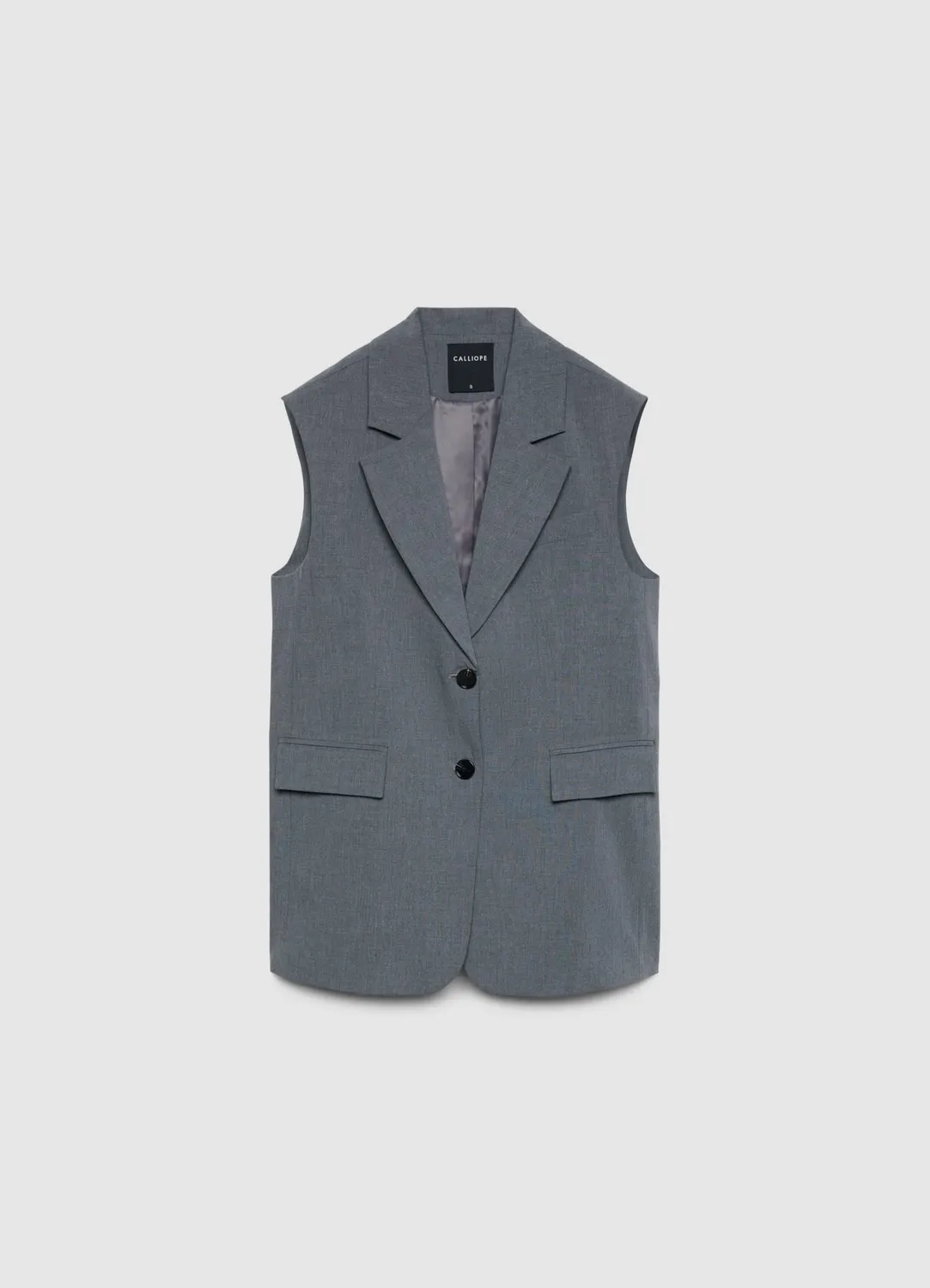 Calliope Gilet long tailleur 2 boutons femme