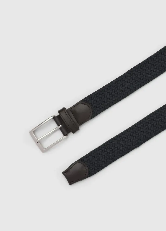 Calliope ceinture tressée homme élastique boucle métal