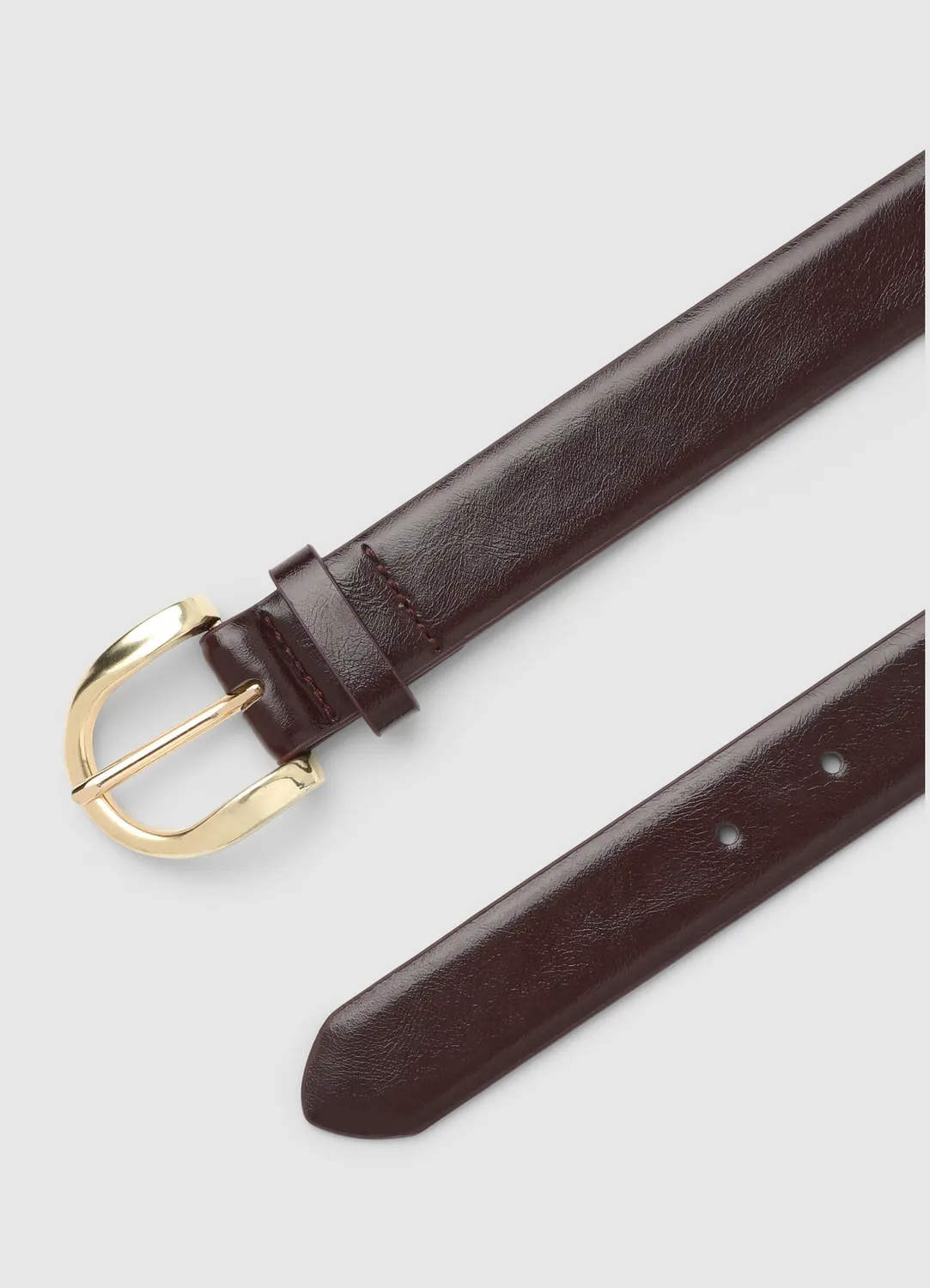 Calliope Ceinture fine femme unie boucle dorée