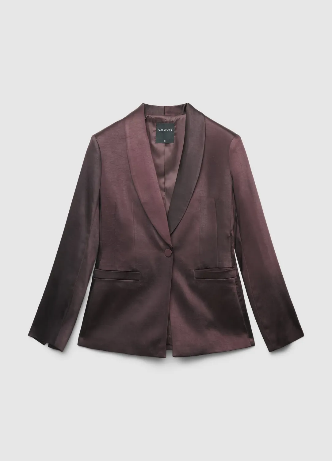 Calliope veste satinée femme un bouton poches