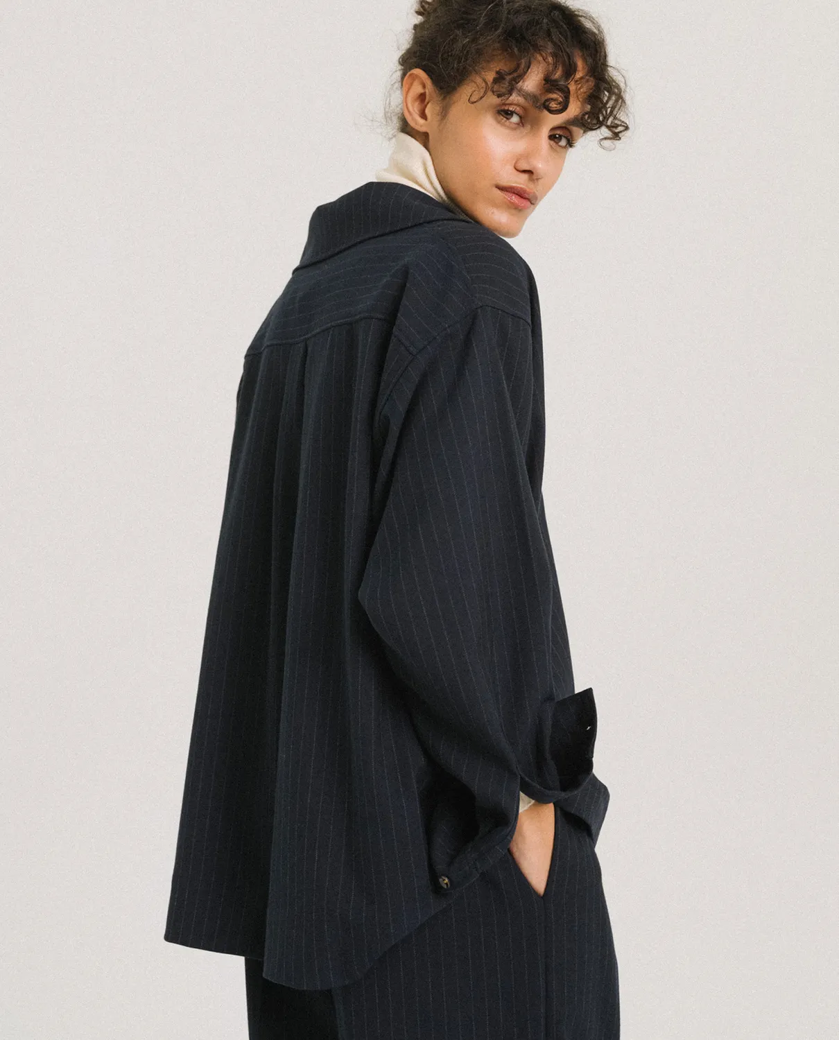 Tinsels Finistère Club blouse rayée gabardine