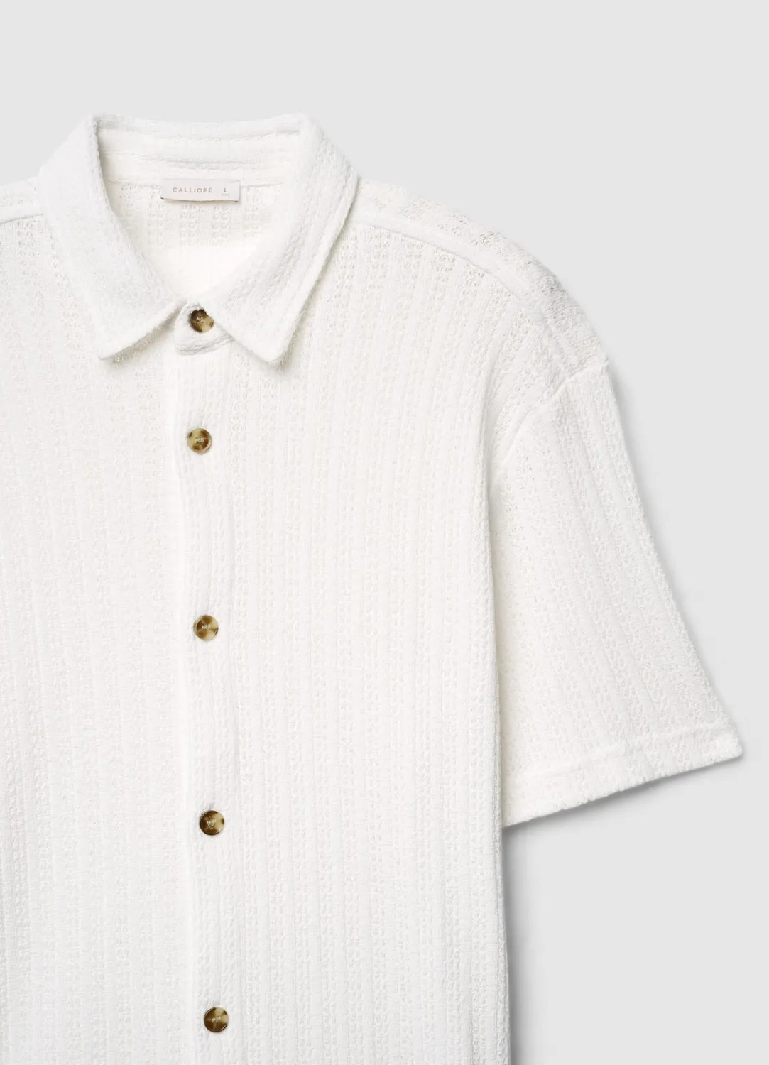 Calliope chemise crochet homme manches courtes col classique