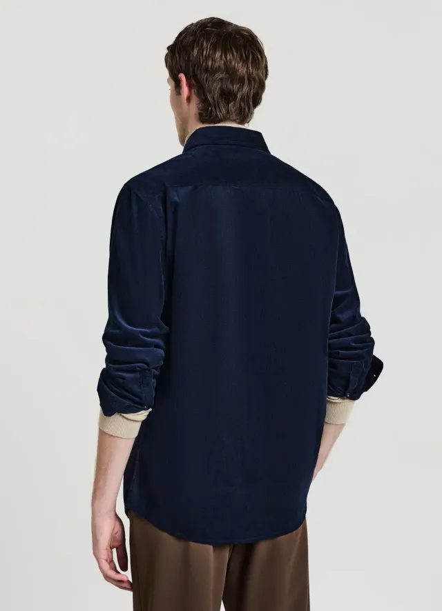 Calliope chemise velours homme coton regular