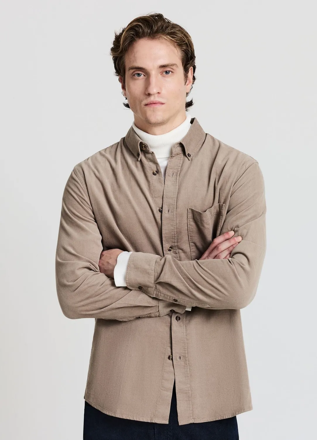Calliope chemise velours homme poche