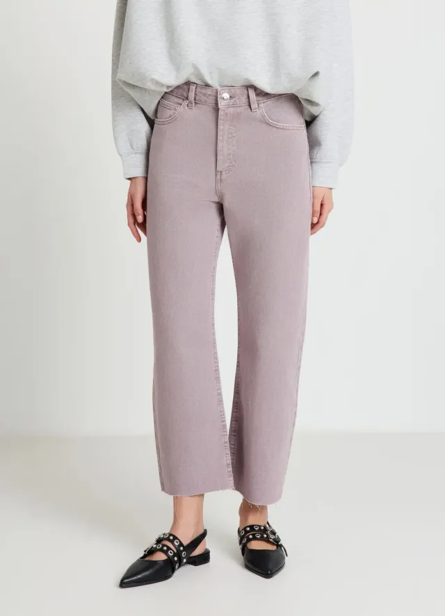 Calliope jean straight cropped femme uni