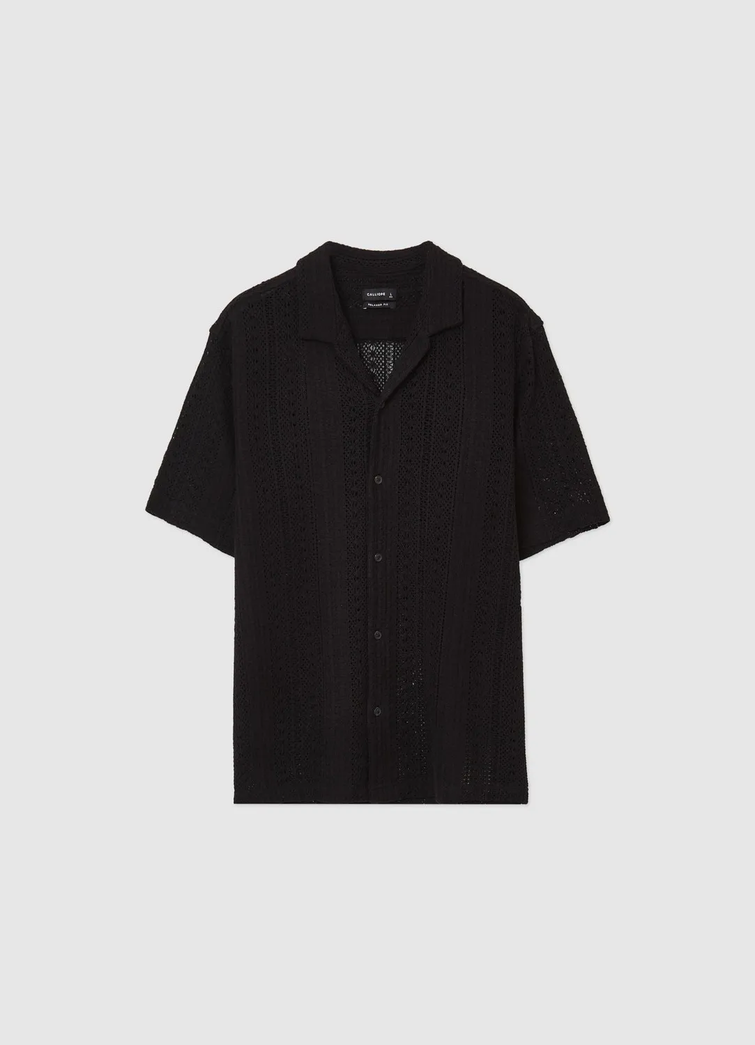 Calliope chemise crochet coton manches courtes homme