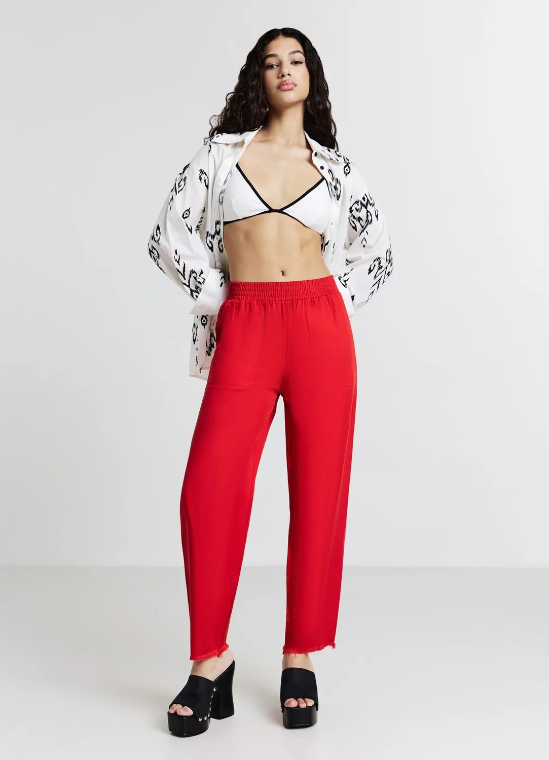 Calliope jogger femme uni élastiqué poches latérales