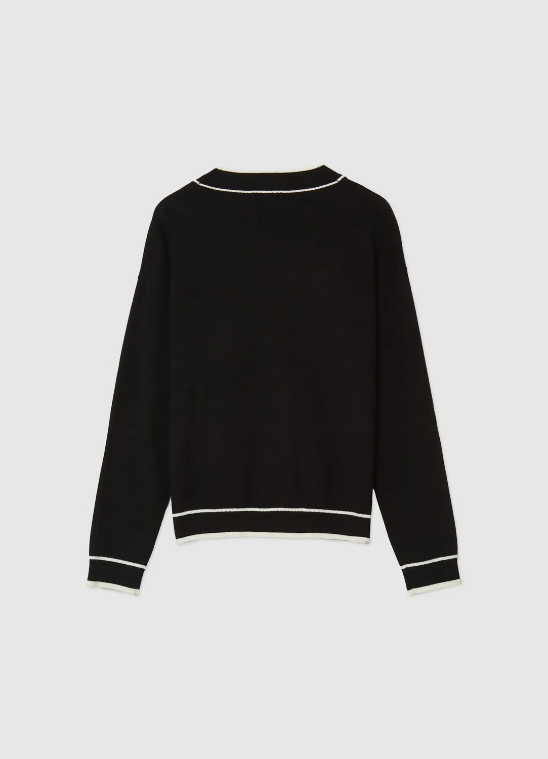 Calliope cardigan femme col V profils contraste boutonné
