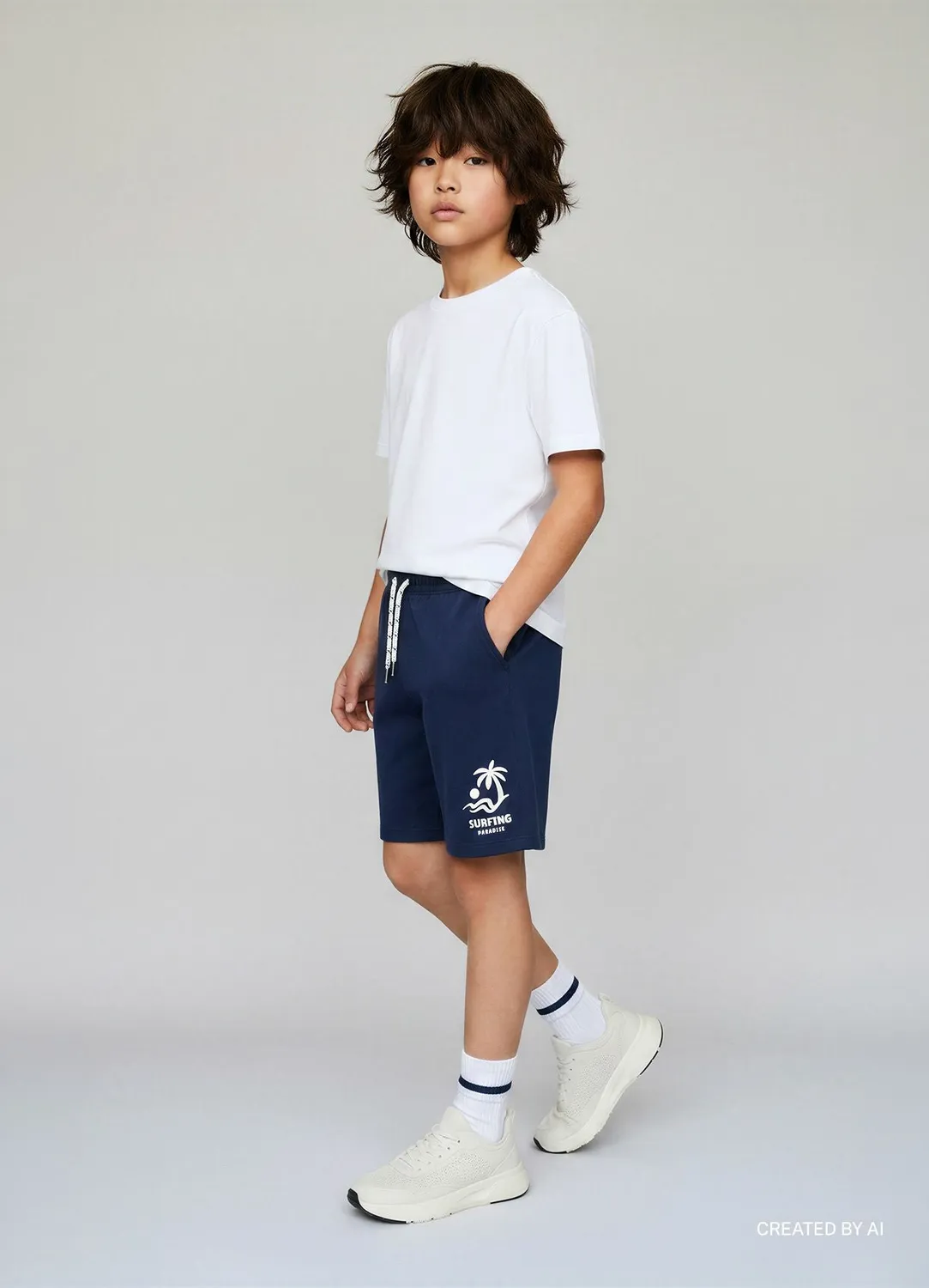 Calliope short sport over garçon imprimé cordon