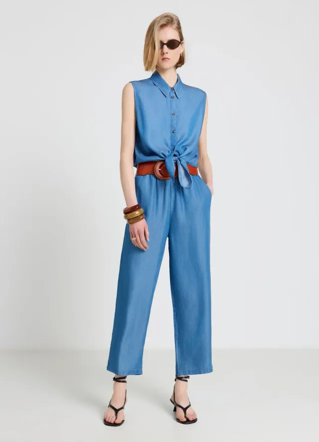 Calliope pantalon pyjama uni large femme