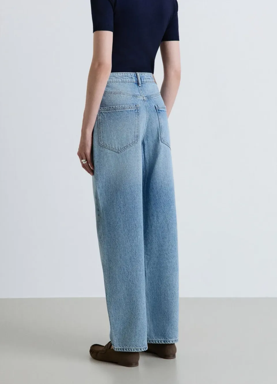 Calliope Balloon jean femme 5 poches bleu