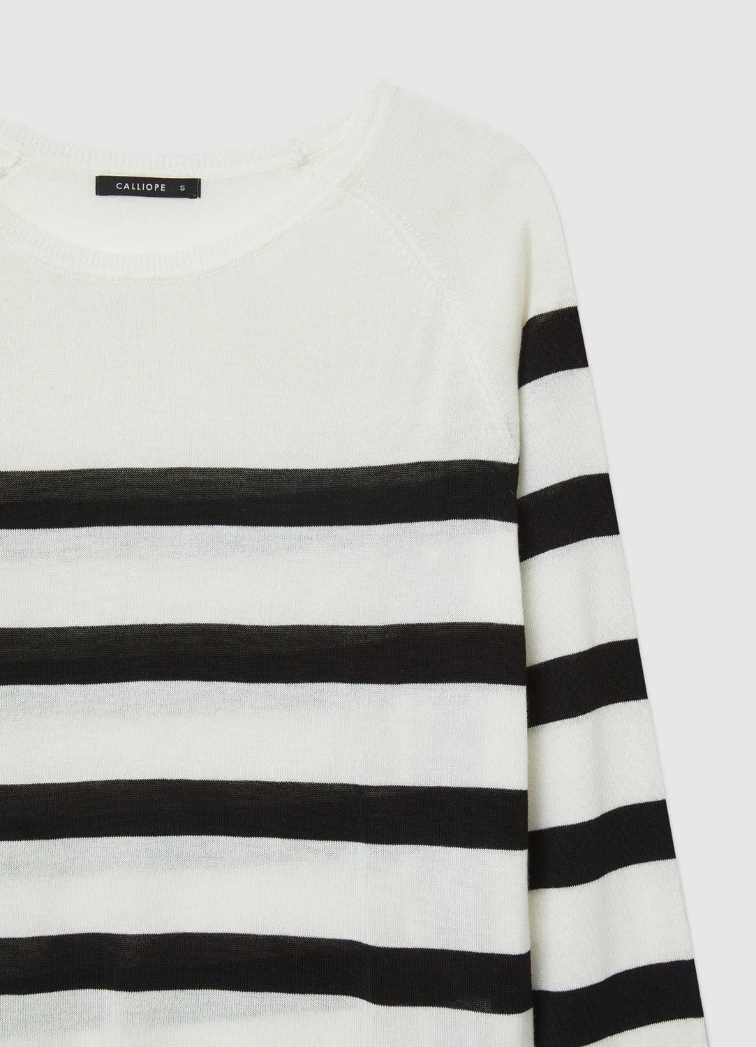 Calliope pull rayé femme col rond manches raglan