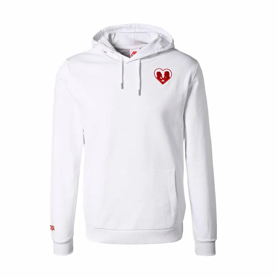 Robe di Kappa Authentic Lorens hoodie blanc 100% coton