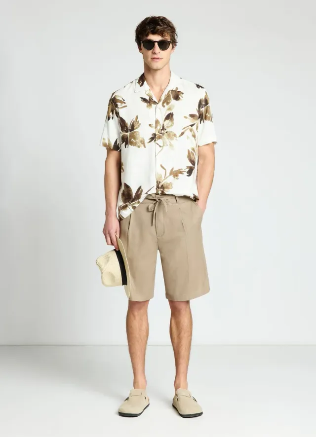 Calliope Bermuda Homme Uni Cordon Coupe Régulière