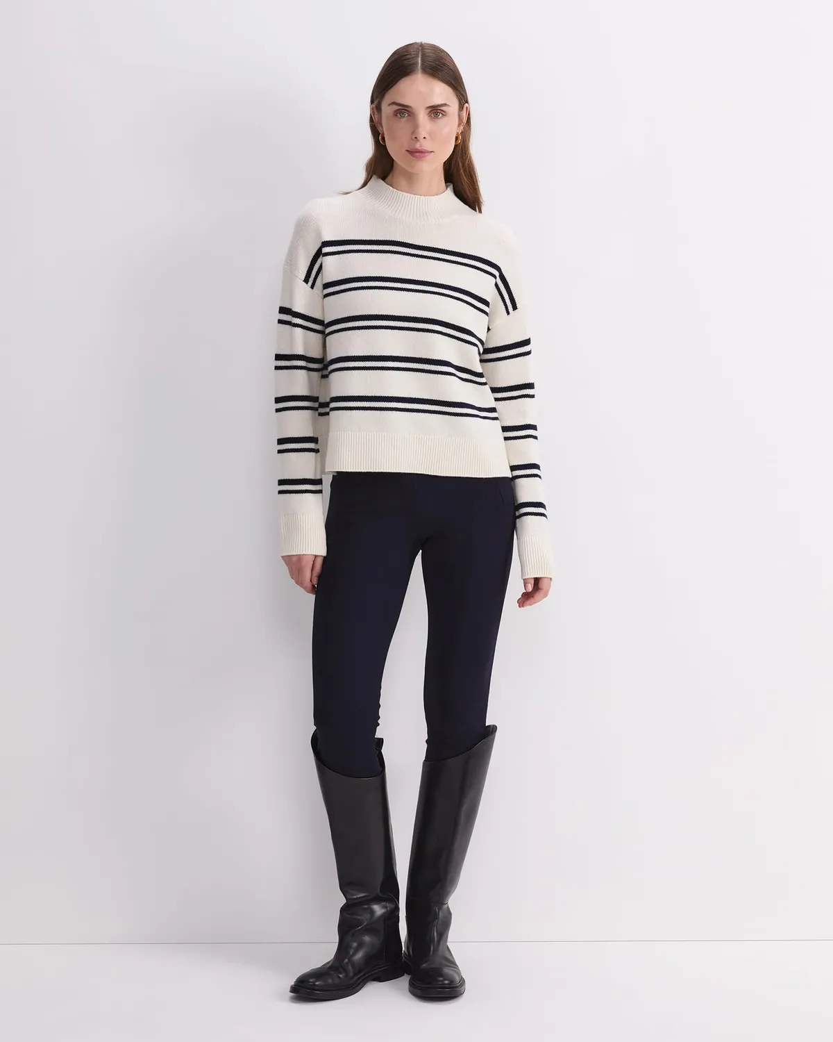 Sportscraft Pearl Relaxed pull laine cachemire col rond femme