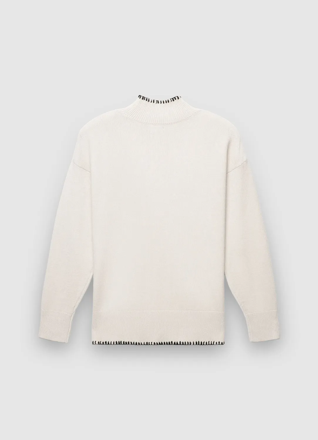 Calliope pull col montant femme contraste manches longues