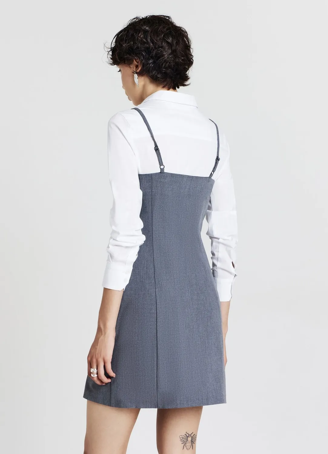 Calliope Tubino robe courte femme boutons bretelles