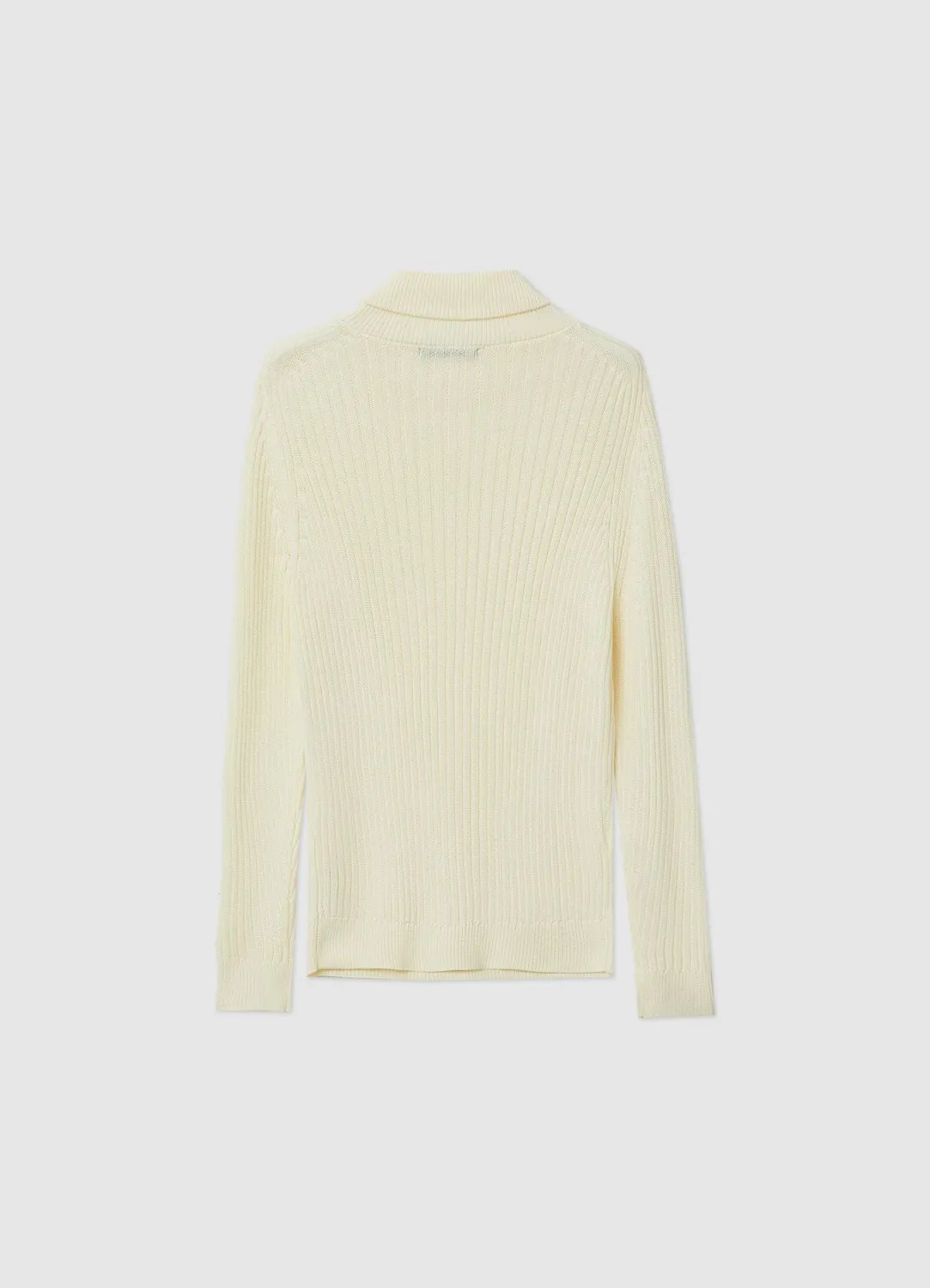 Calliope pull col roulé côtelé homme uni