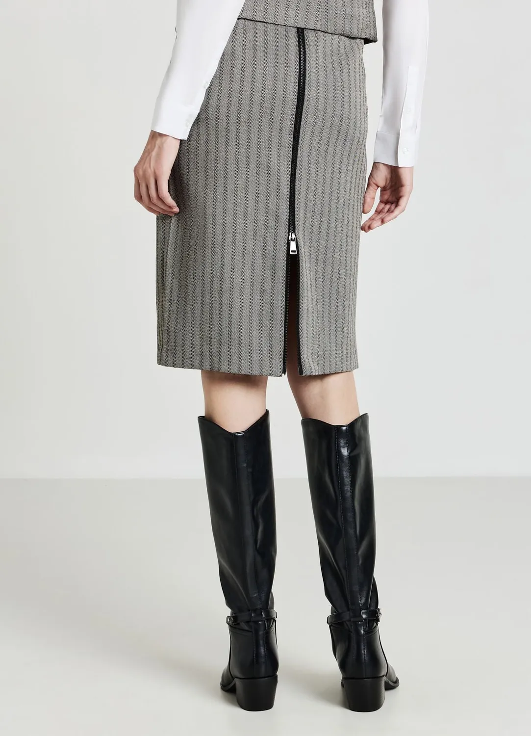 Calliope jupe midi chevrons femme longuette