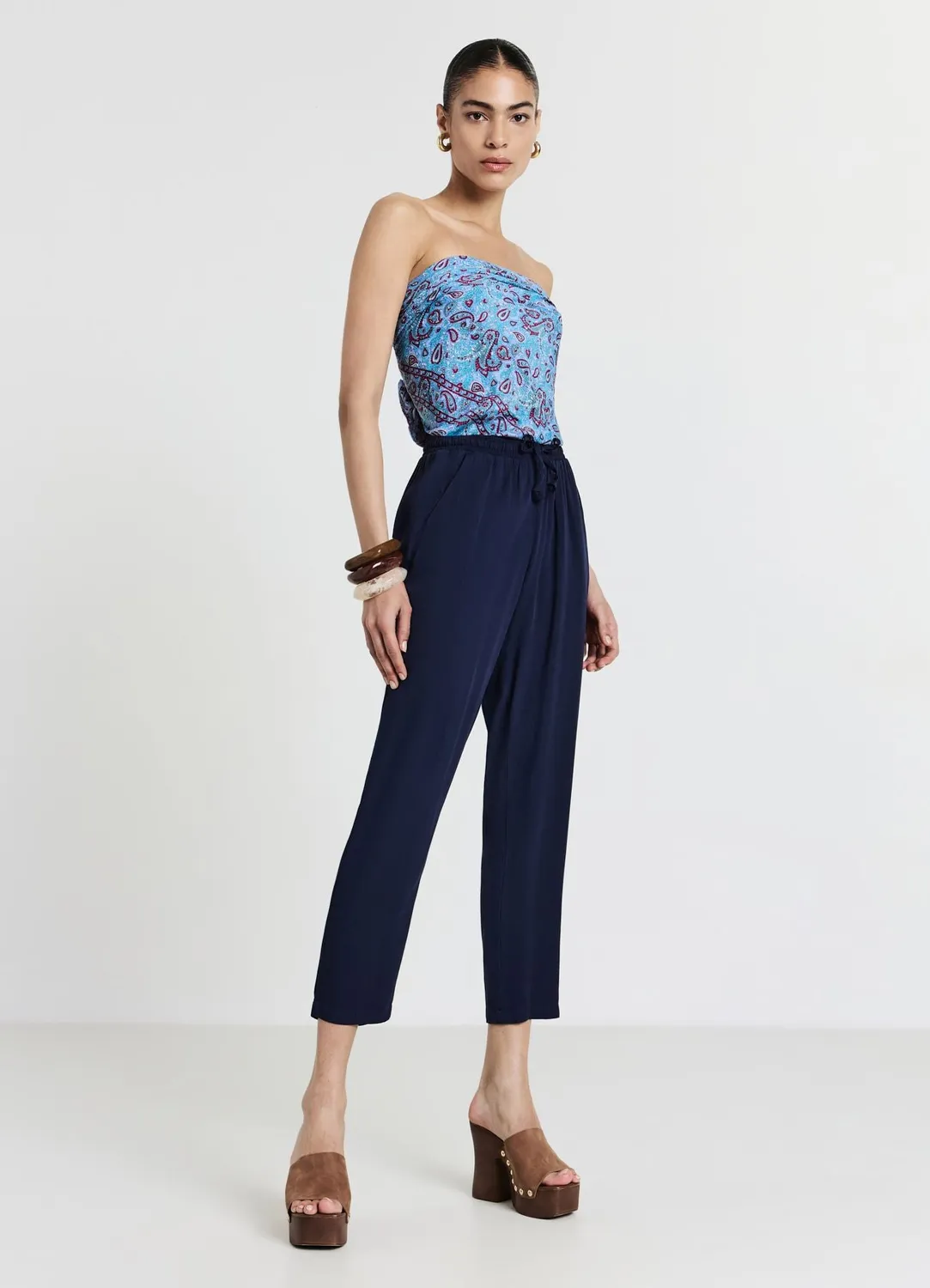 Calliope Pantalon long cordon femme uni