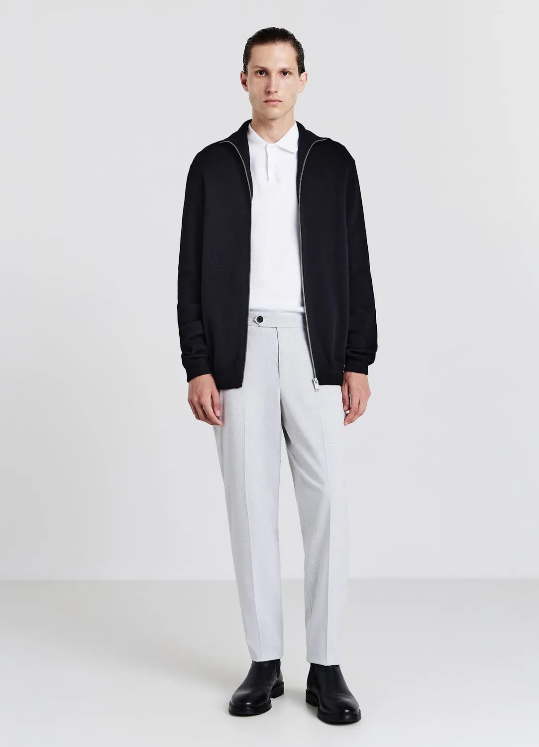 Calliope Cardigan Zip Homme Col Montant