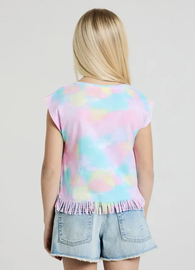Calliope Stitch T-shirt fille coton franges
