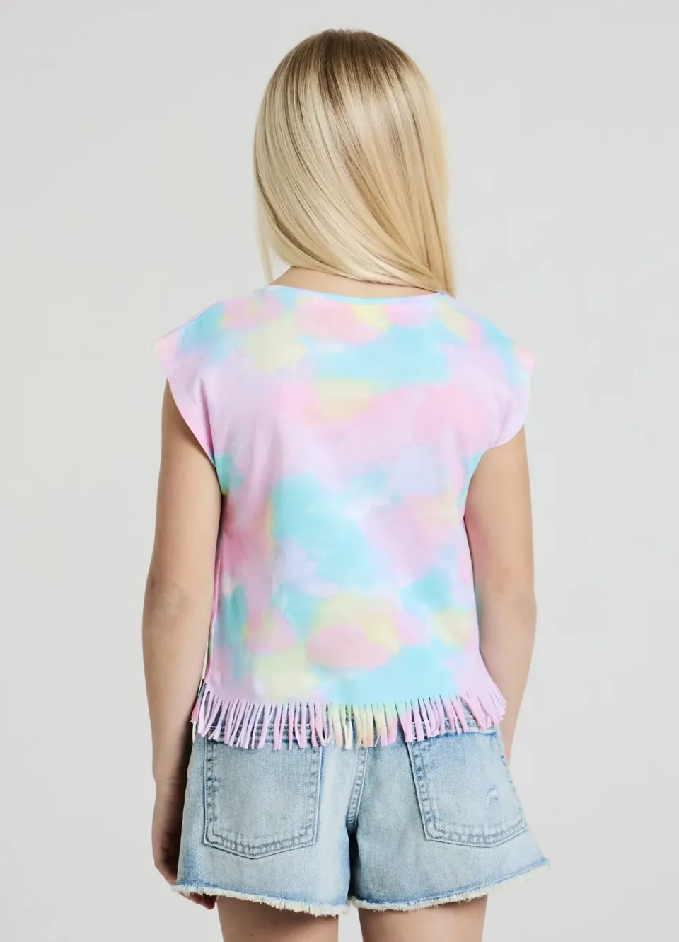 Calliope Stitch T-shirt fille coton franges