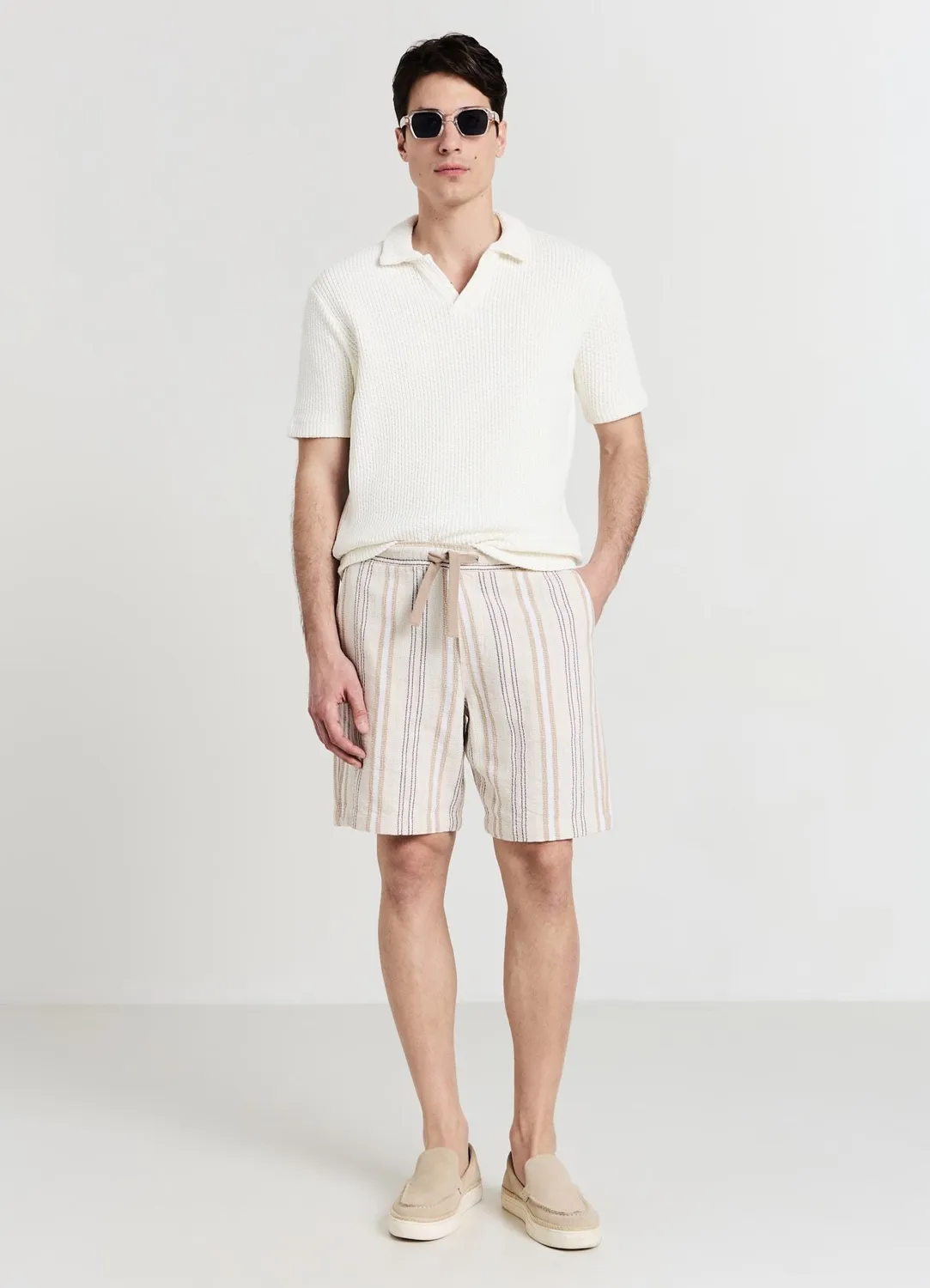 Calliope short jogger homme rayé taille L regular