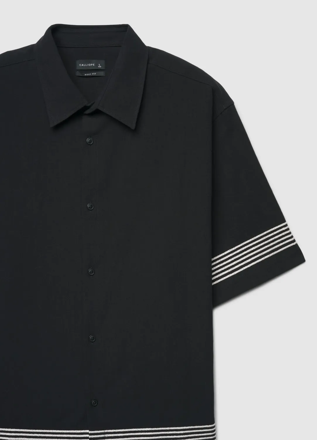 Calliope chemise boxy homme rayures contraste