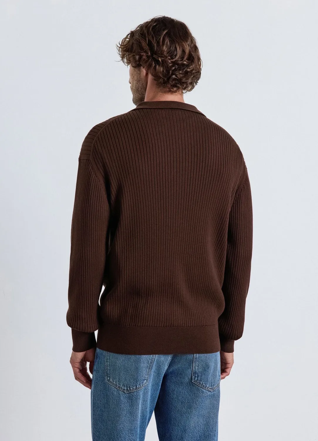 Calliope surchemise maille côtelée homme boutons