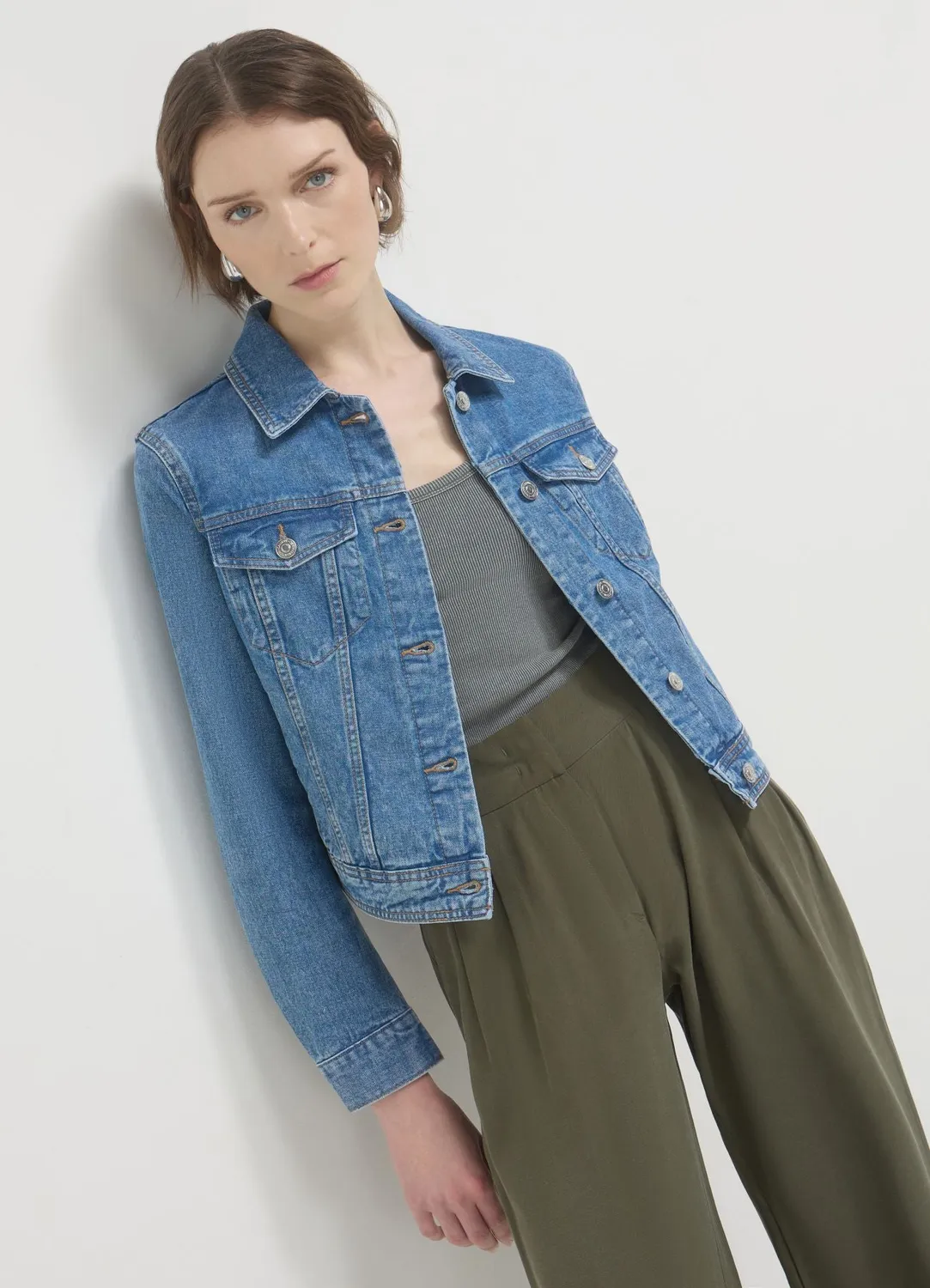 Calliope veste en jean femme boutons denim