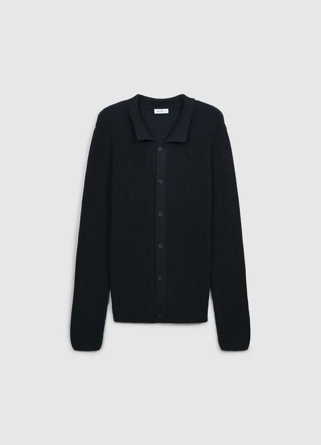 Calliope cardigan homme uni col chemise boutons