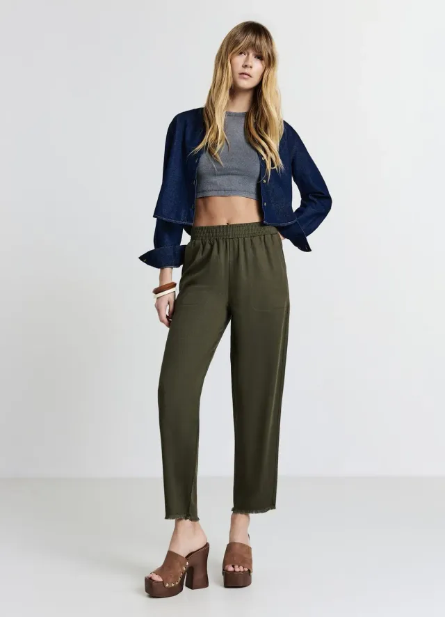 Calliope jogging femme uni poches taille élastique