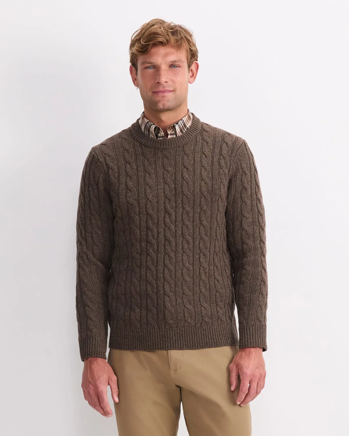 Sportscraft Cable Knit Sweater pull taille M laine torsades