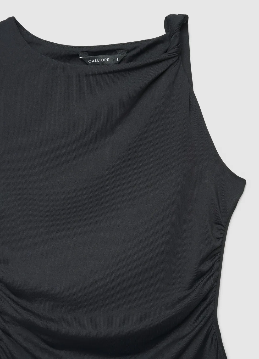 Calliope Top drapé à nœud top femme asymétrique