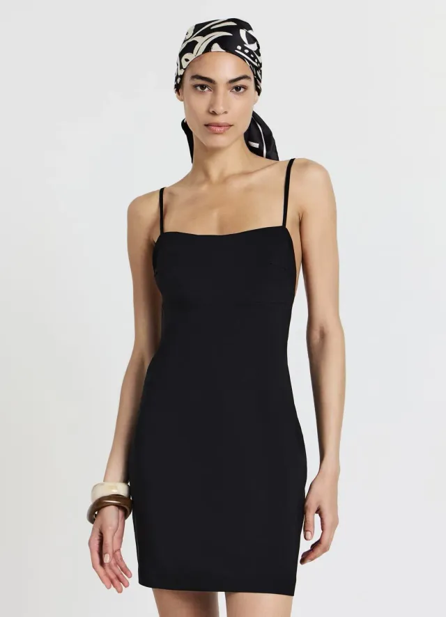 Calliope robe courte femme unie bretelles fines