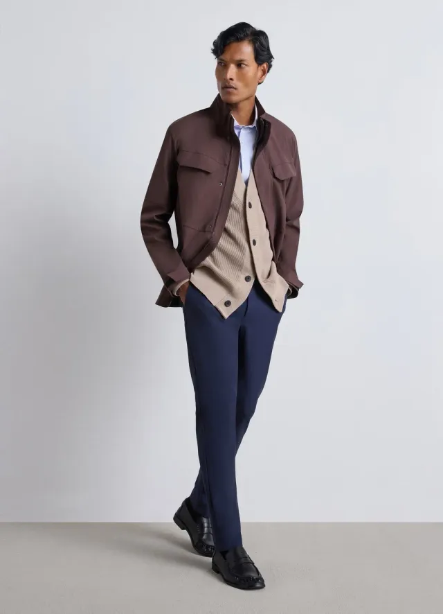 Calliope Pantalon droit homme uni taille élastique