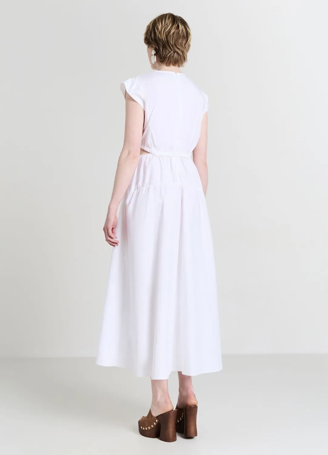 Calliope robe longue cut-out femme S coton