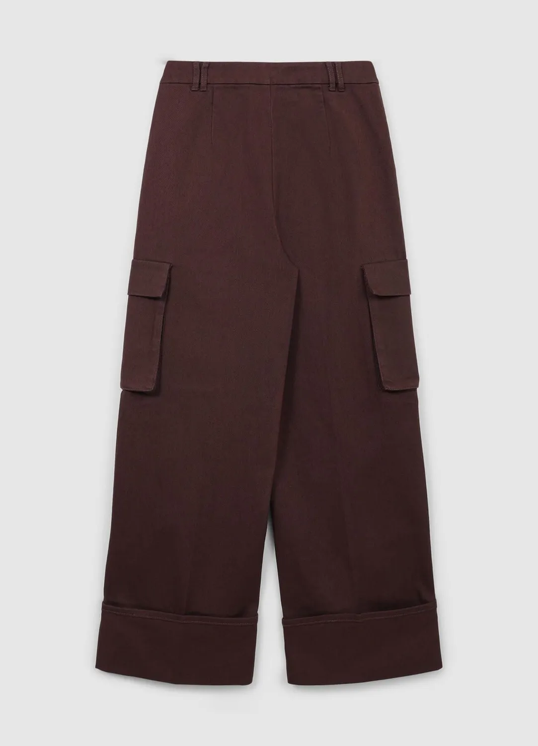 Calliope pantalon cargo coton femme à revers