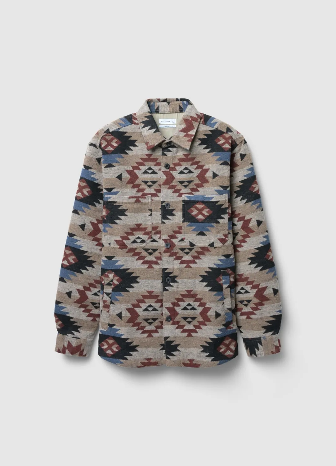 Calliope surchemise homme motif navajo à boutons