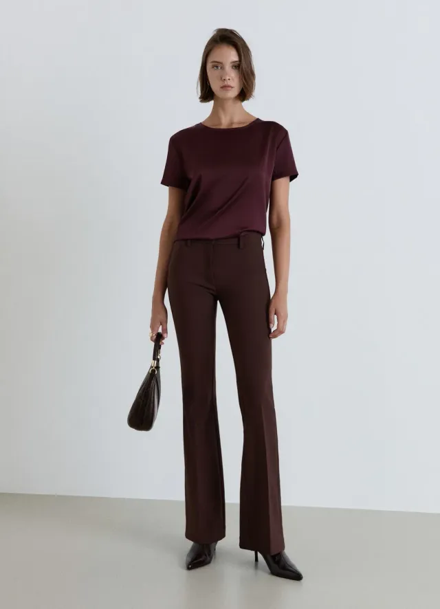 Calliope blouse unie femme manches courtes