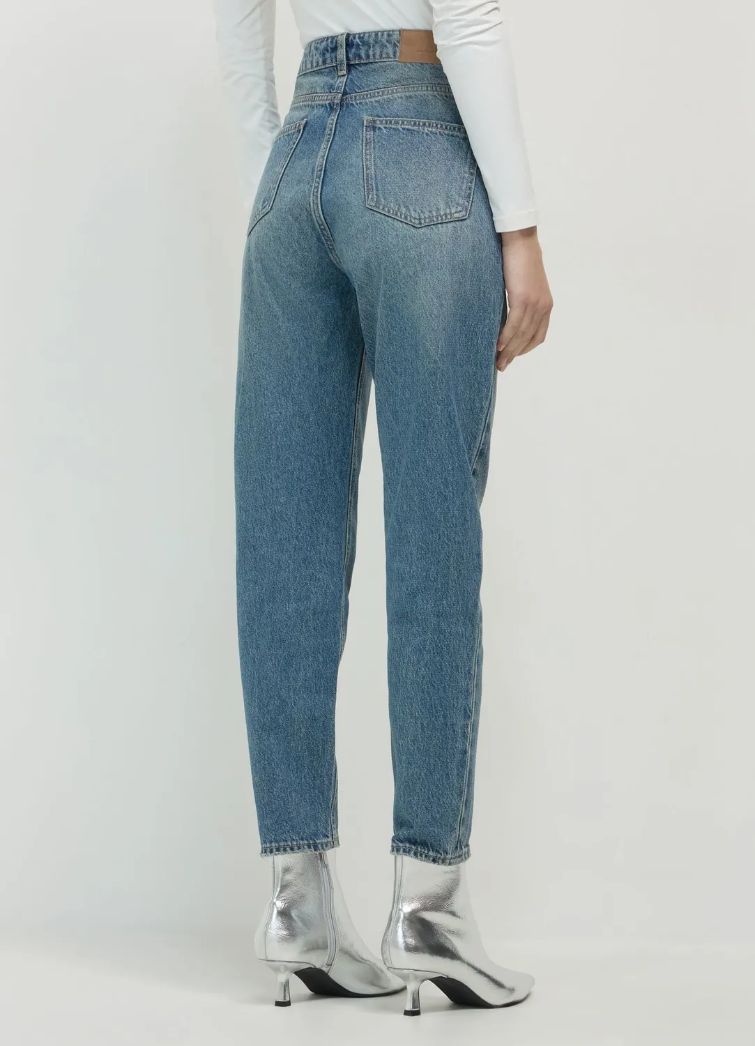 Calliope jean mom taille haute femme délavé