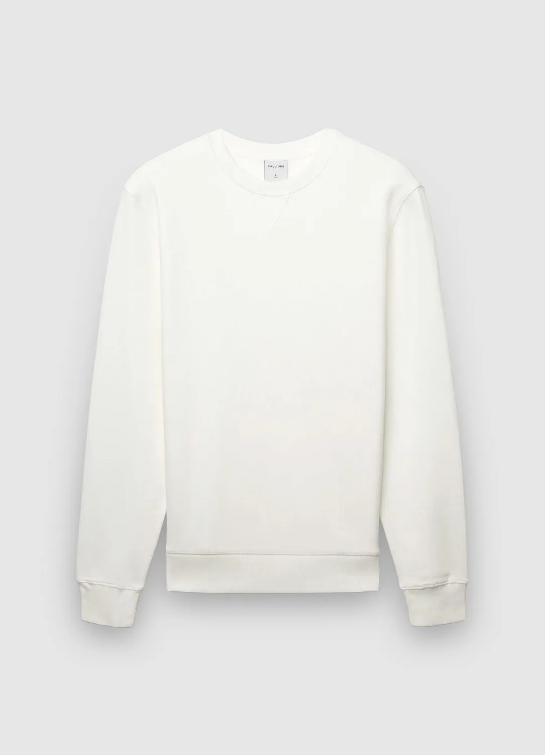 Calliope sweat col rond uni homme coupe regular