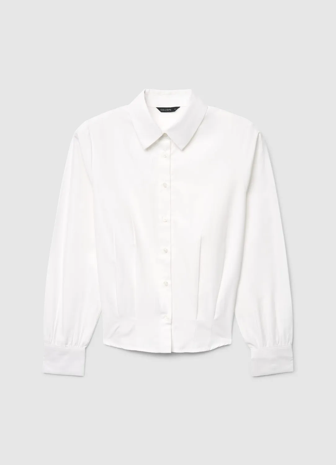 Calliope chemise cropped pinces femme bureau