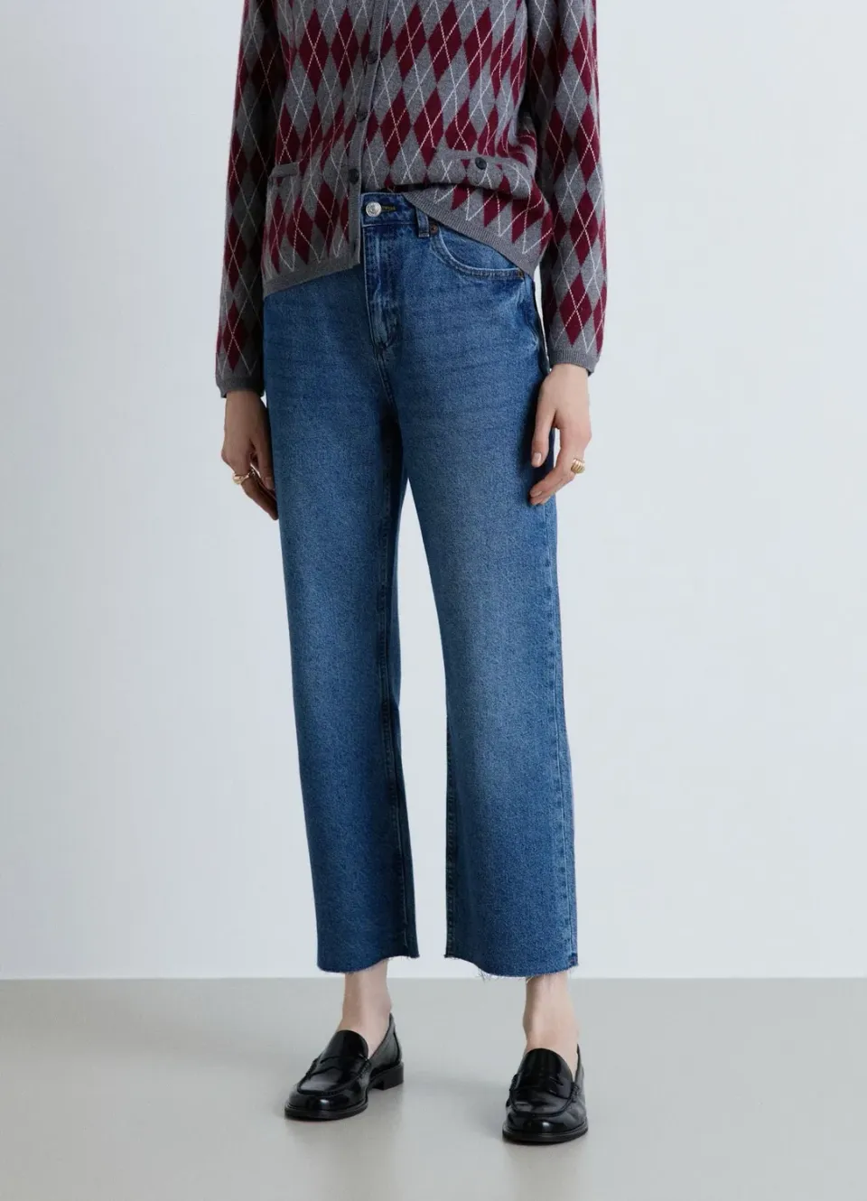 Calliope Jean Straight Crop Femme Taille 42 Effet Used