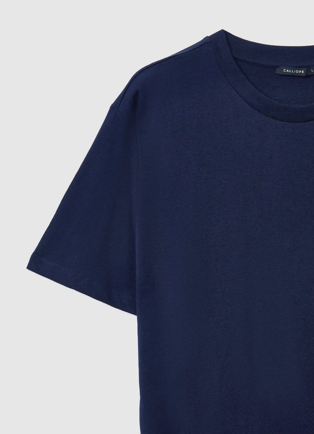 Calliope T-shirt col rond homme uni coupe droite