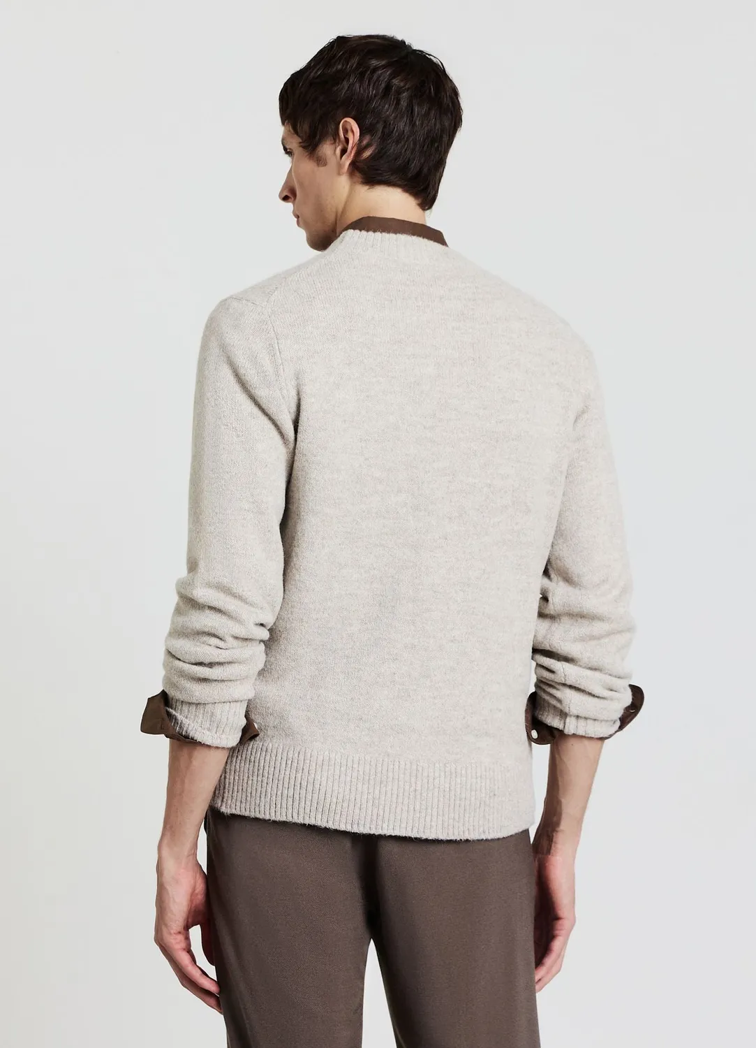 Calliope cardigan col V uni homme à boutons