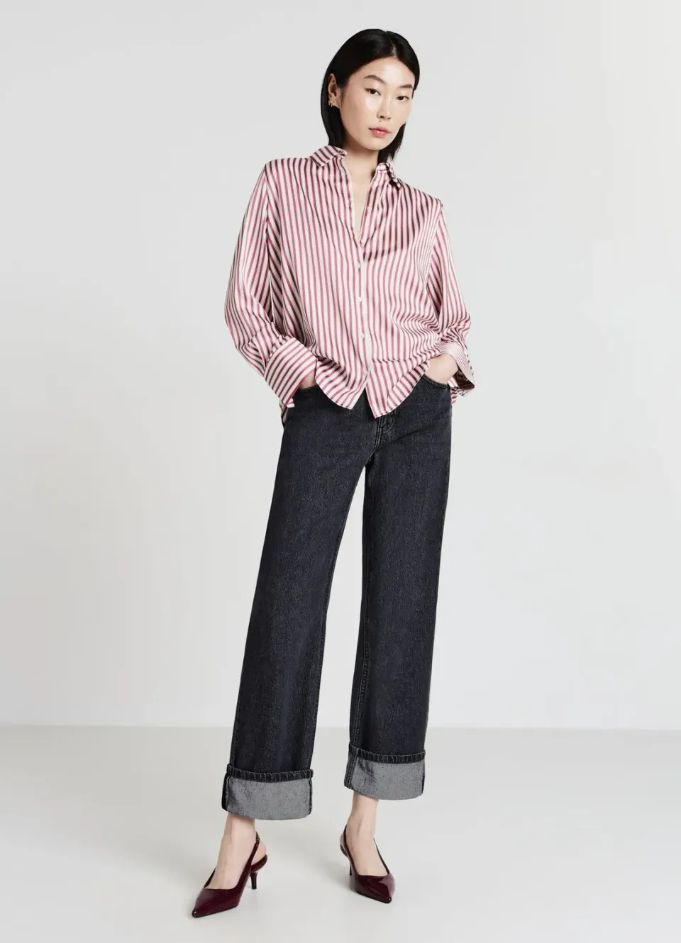 Calliope Jeans straight risvolto jean femme droit