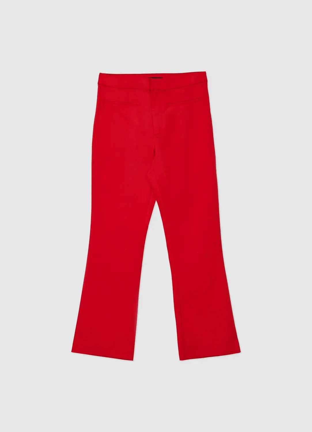 Calliope Pantalon cropped flare femme coton rasatello